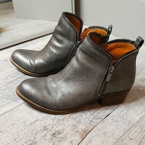 Lucky Brand Bartalino Pewter Booties - Wide Fit